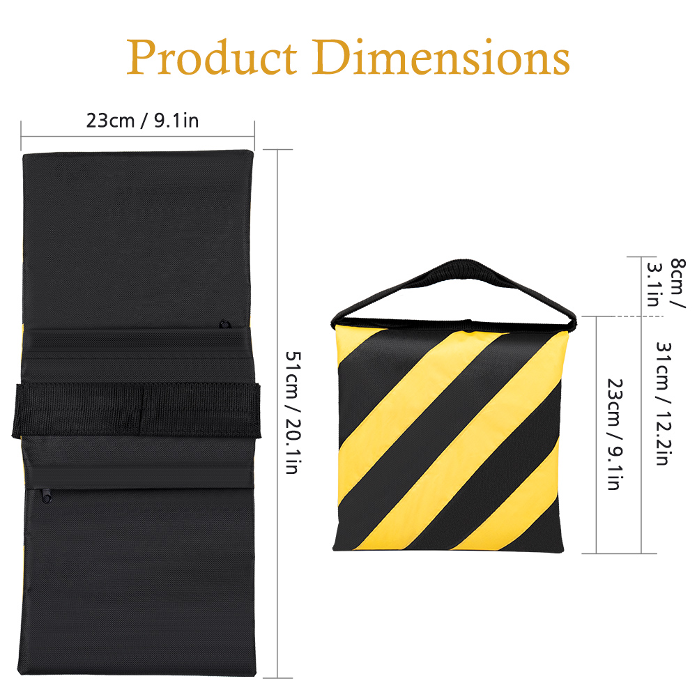 Light Stand Sandbag - Песочные мешки SH Black And Yellow