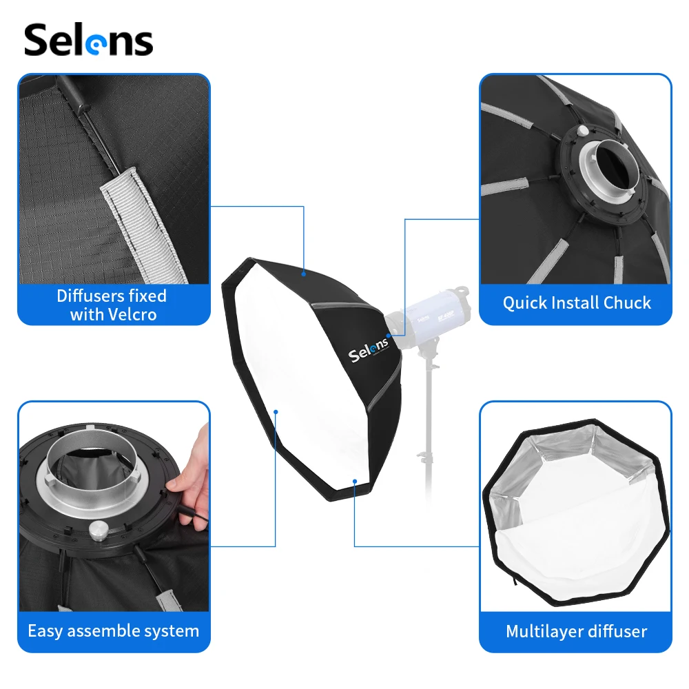 Софтбокс Selens 82/105 см с кр – обзор и цена Photography Umbrella Lighting Setup